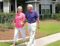 Carolina Forest is a great place for Seniors to relax, take walks like this couple